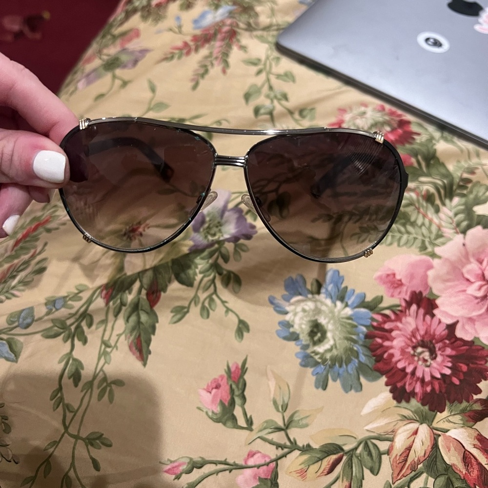 Christian Dior Dior Chicago2 Gold Tone Frame Aviator Sunglasses host pick - Picture 3 of 16
